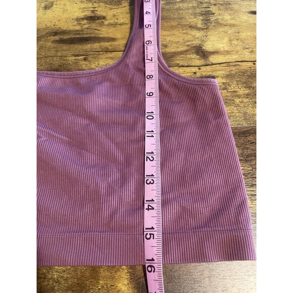 Women’s Tank Top Size XS Cropped Ribbed Sleeveless Activewear Running Jogging - Picture 8 of 10